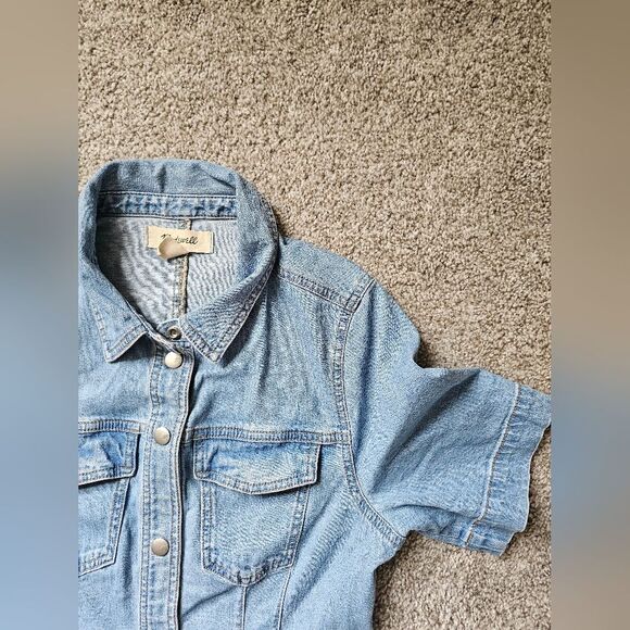 Madewell Denim Seamed Mini Shirtdress in Palermo Wash - Picture 6 of 9